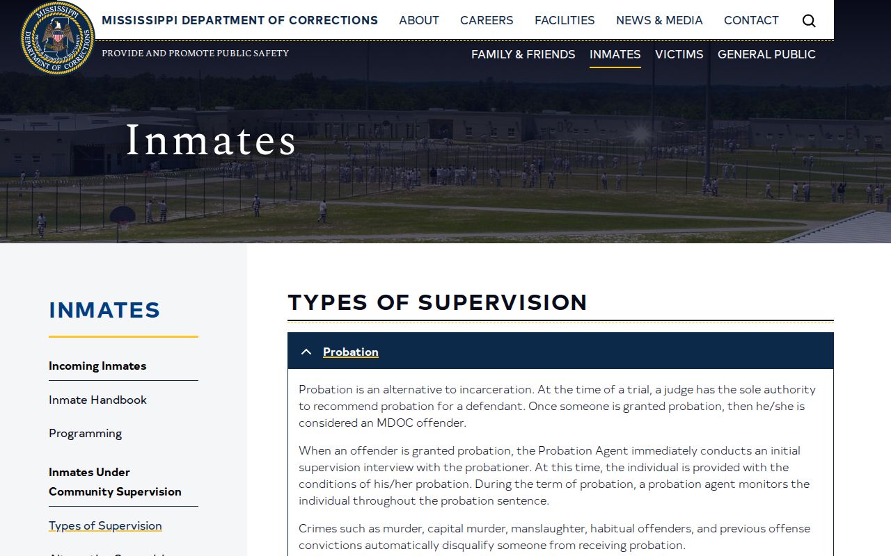 Madison County projected release date and MDOC supervision types
